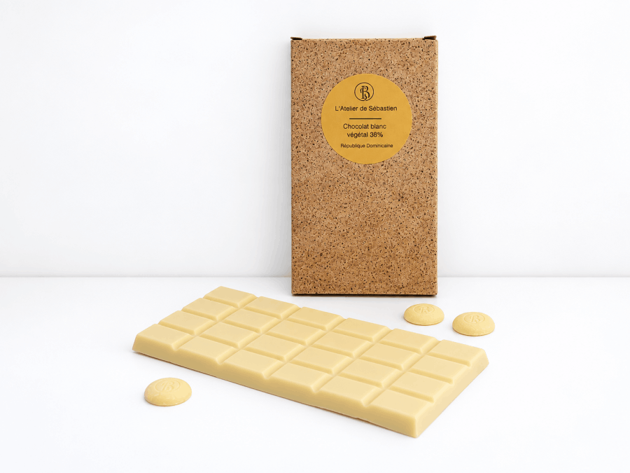 tablette chocolat blanc végétal vegan chocolatier herault 34