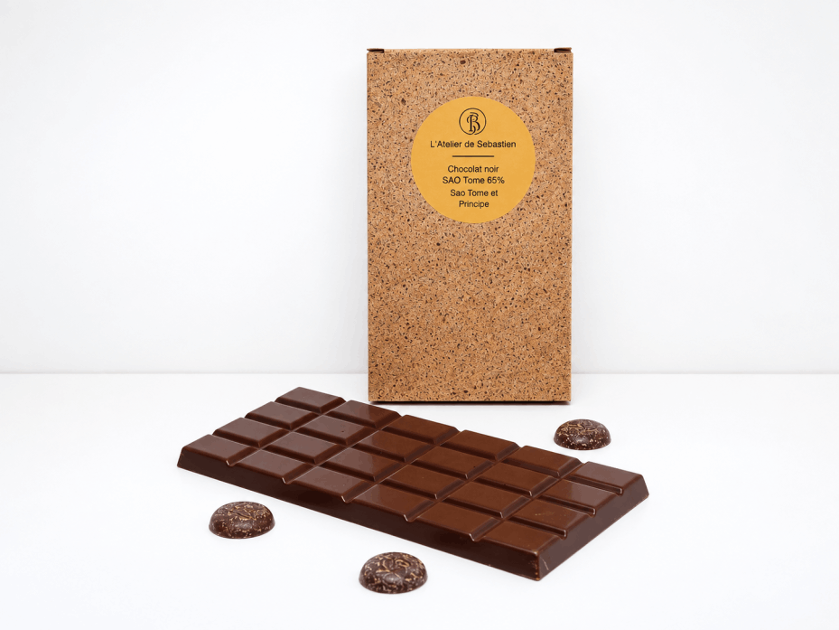 tablette chocolat noir Sao tomé et Principe cacao chocolatier herault chocolaterie 34