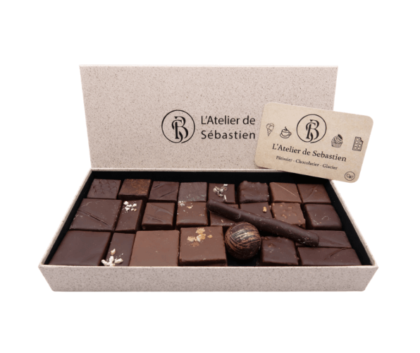 250g de praline ganache chocolat chocolatier herault colombiers beziers