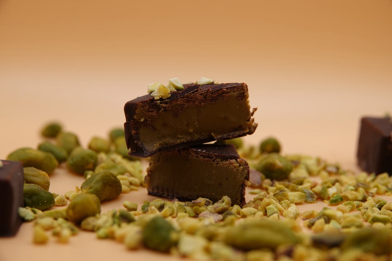 Praliné à la pistache - Chocolatier Hérault Colombiers